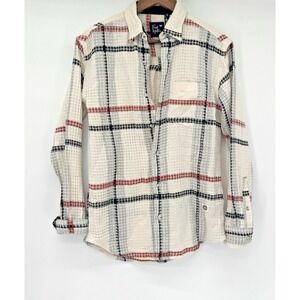 Fried Waters Cotton Knit Breathable Summer Button Up top Unisex S polo country